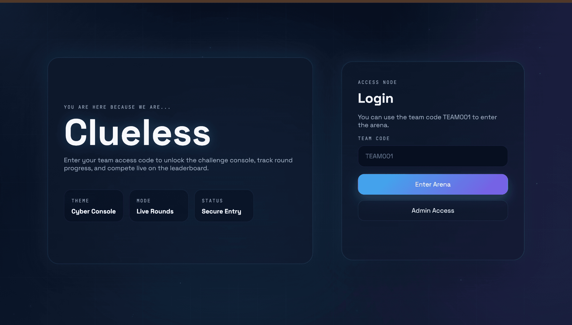 Clueless – Multi-Round Technical Event Platform
