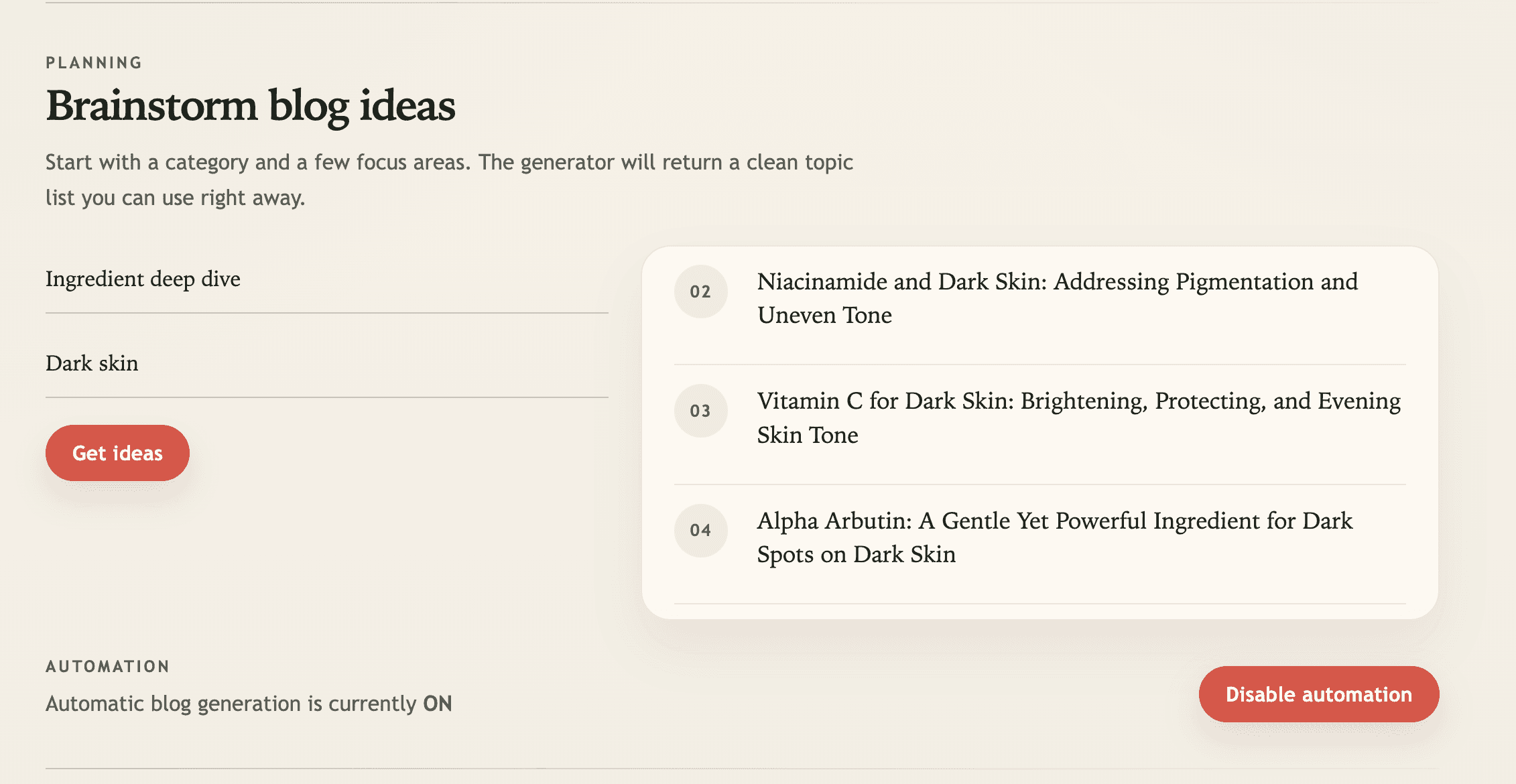 AI Blog Automation for Hyphen Screenshot 2
